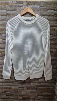 Muški beli pleteni džemperi 2 komada može pojedina