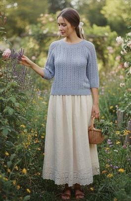 Vintage Ručno pletena bluza od pamuka