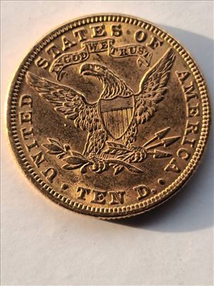 Zlatnik od 10 dolara Coronet Head