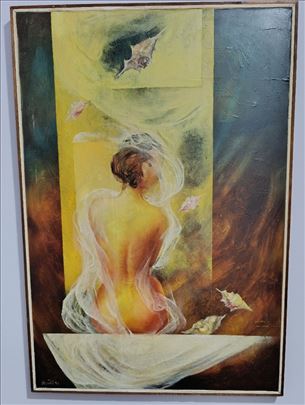 Dragan Kecman ulje na platnu Akcija