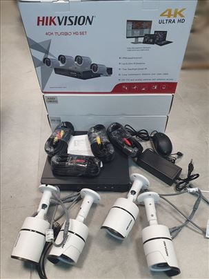 Hikvision 4 kolor kamere 8 mpx set DS-4CE1604K