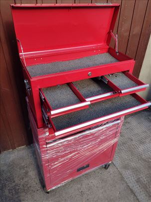 Metalna kolica sa koferom za alat