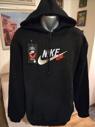 Novi muski duks sa kapuljacom Nike 2XL Debeli Crni