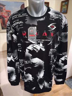 Novi muski pamucni duks Redway Crni 3XL 4XL Novo