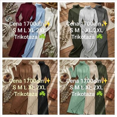 Trikotazne haljine S do 2xl 