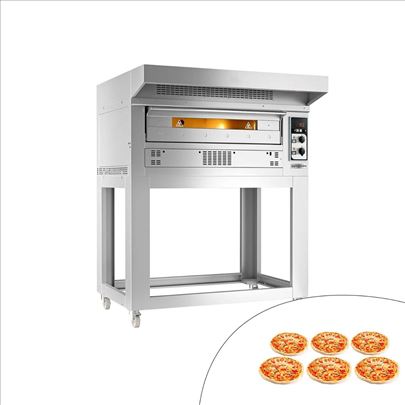 Plinska pec za picu 6x33cm rucna sa aspir. i post.