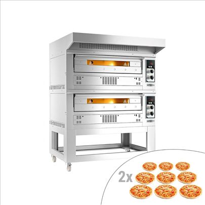 Plinska pec za picu 9+9x33cm sa aspir. i postolj