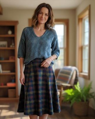 UNIKAT: Ručno pletena vintage bluza (S/M)  