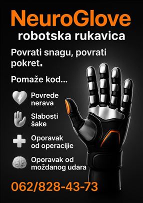 Rukavice robotske za rehabilitaciju šake