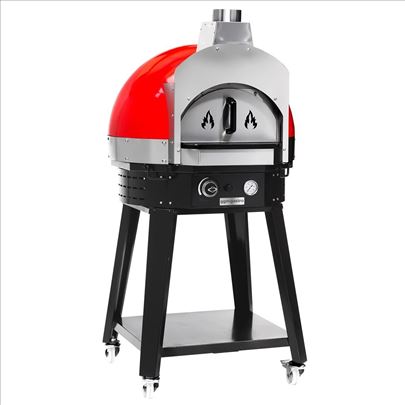 Plinska pec za picu sa postoljem - crvena GPOUE7R