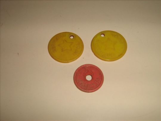 Zetoni za restoran i kauciju JNA