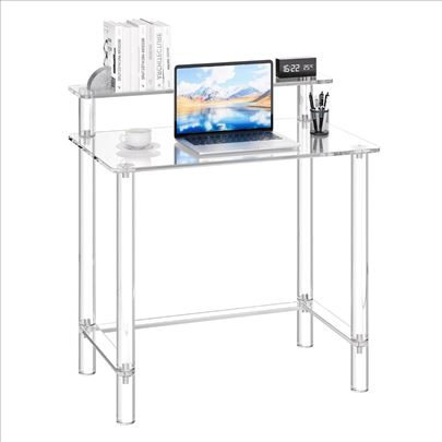 Akrilni Radni Sto Sa Postoljem Za Monitor 50x80x88
