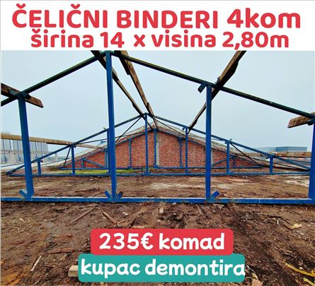 Binderi 14m čelična konstrukcija