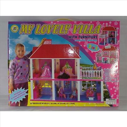My lovely villa kućica za lutke sa nameštajem 2u1
