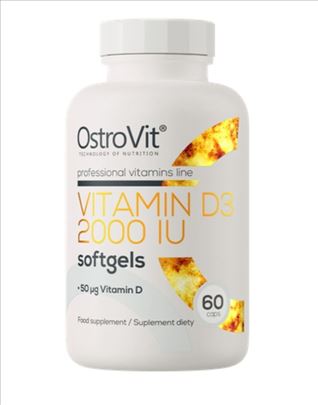 OstroVit Vitamin D3 2000 IU, 60 kapsula
