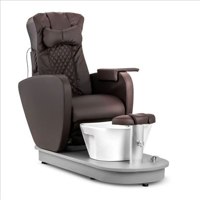 Pedikirska stolica - sa kadicom za stopala - braon