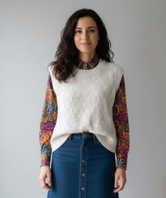 Ručno rađen teksturni prsluk