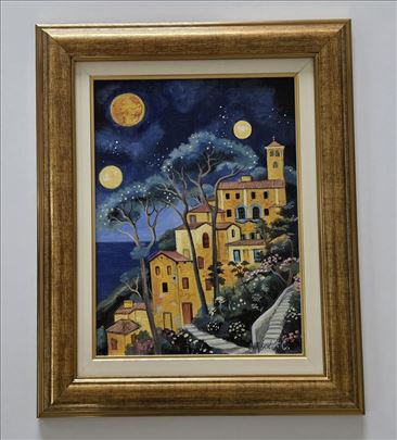 Ulje na platnu - Tiha letnja noc, prelepa slika!