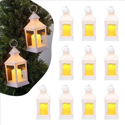 Dekorativni Fenjeri Sa LED Svecama Bez Plamena 12x