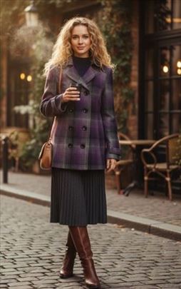 Karirani Pimkie kraći kaput-jakna 42 (L) 