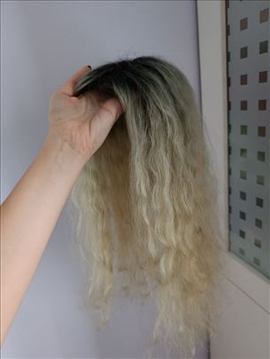 Poluperika od prirodne kose kovrdžava 48cm