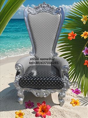 Stilska moderna lux tron fotelja.Novo