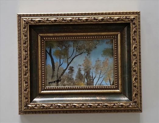 Ulje na platnu - Krosnje drveca. Minijatura