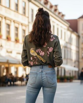  AMISU Košulja sa Vezom na Leđima - Vel. XL 