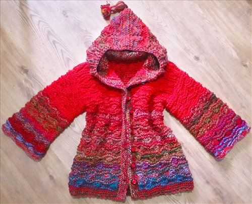 Ženski džemper-jakna sa kapuljačom - RUČNA IZRADA