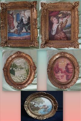 5 ručno vezena goblena – (Wiehler motiv)