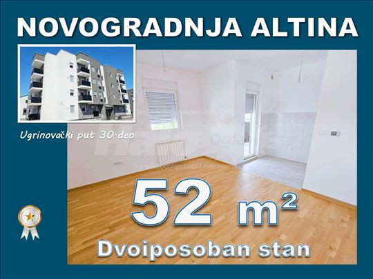 Altina, Zemun – nov dvosoban stan 52 m², useljiv
