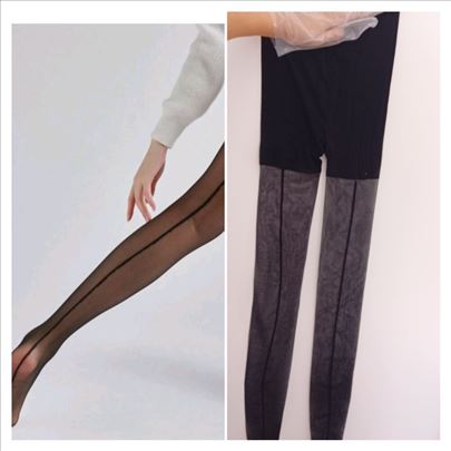 Zenske najlonke sa crtom NOVO