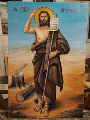 Ikona Sveti JOVAN 60x40 ulje na platnu