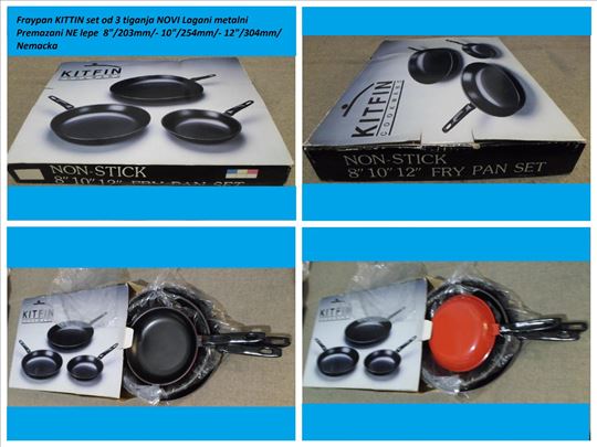 Komplet 3 tiganja/Soljice za Caj- Kafu