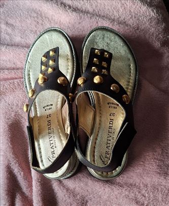 PRATIVERDI ITALIJANSKE SANDALE, CRNE BR 37