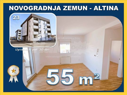 Altina, Zemun – nov dvosoban stan 55 m², useljiv