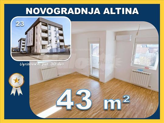 Beograd, Altina, kvalitetna novogradnja 43 m2