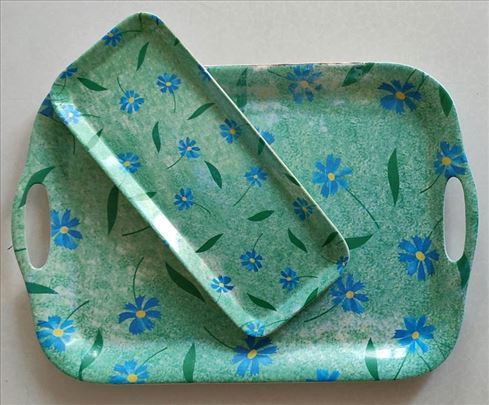 Retro Duo: Set od 2 praktična poslužavnika