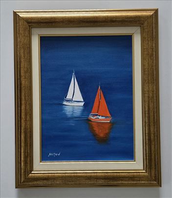 Ulje na platnu - Plava laguna, prelepo!