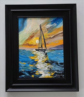 Ulje na platnu - Plovidba morem, prelepo!