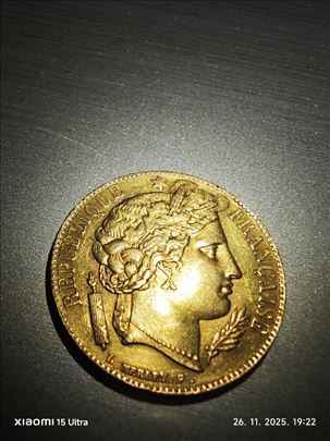 Zlatnik 20 franaca 