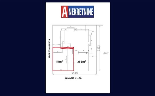 Lokal 117 m2, prizemlje, na ul. Vojvođanska Surčin