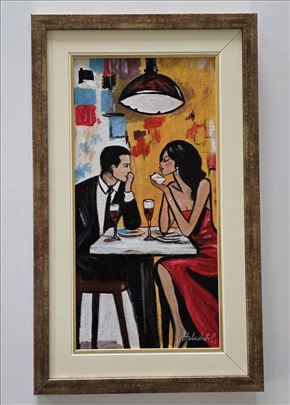 Ulje na platnu - Romanticni sastanak