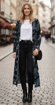 Vintage H&M Paisley Mantil-Haljina od viskoze 