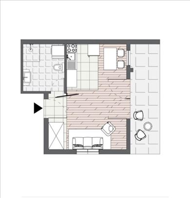 Mirijevo II-Novogradnja 36m2 Garsonjera