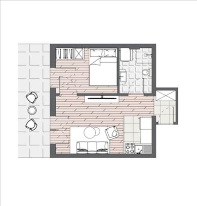Mirijevo II Novogradnja 41m2 1.5soba