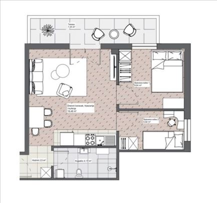 Mirijevo III Novogradnja 46m2 2.0soba