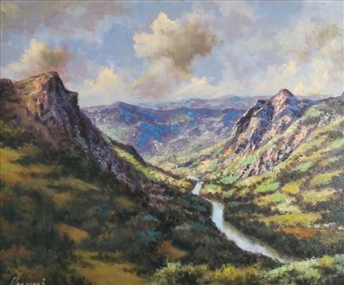 Ulje na platnu - Šainović, umetničke slike Tara