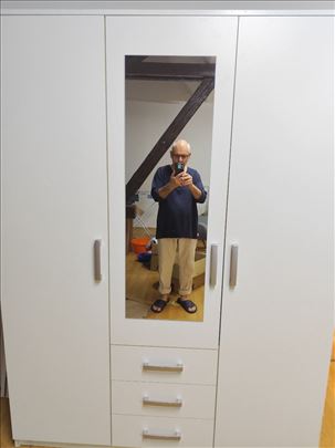 Ormar VELLERUP 151x200 – ogledalo, 3 fioke (JYSK)