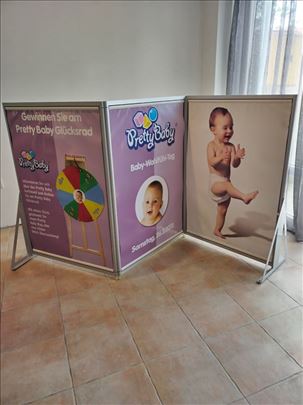 Reklamna tabla, trodelna, dvostrana